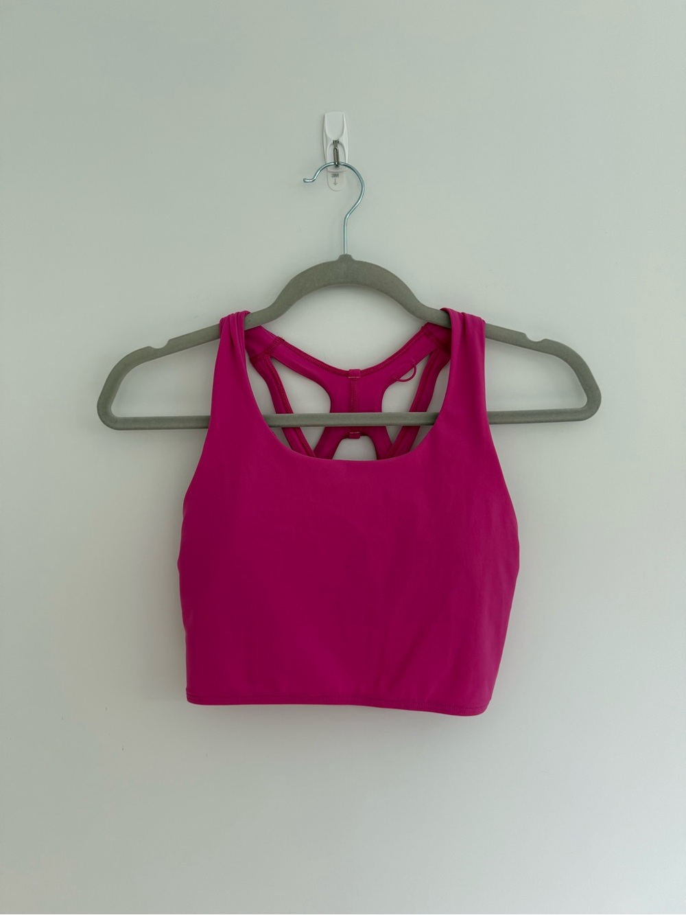 Lululemon Energy Longline Sports Bra Hot Pink Strappy Racerback Athletic Top 4